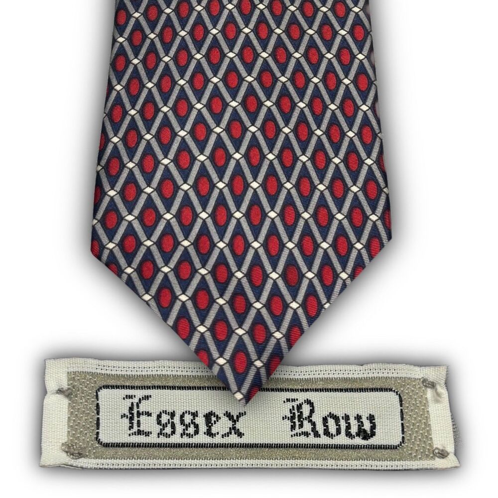 Essex Row Vintage Geometric Silk Tie